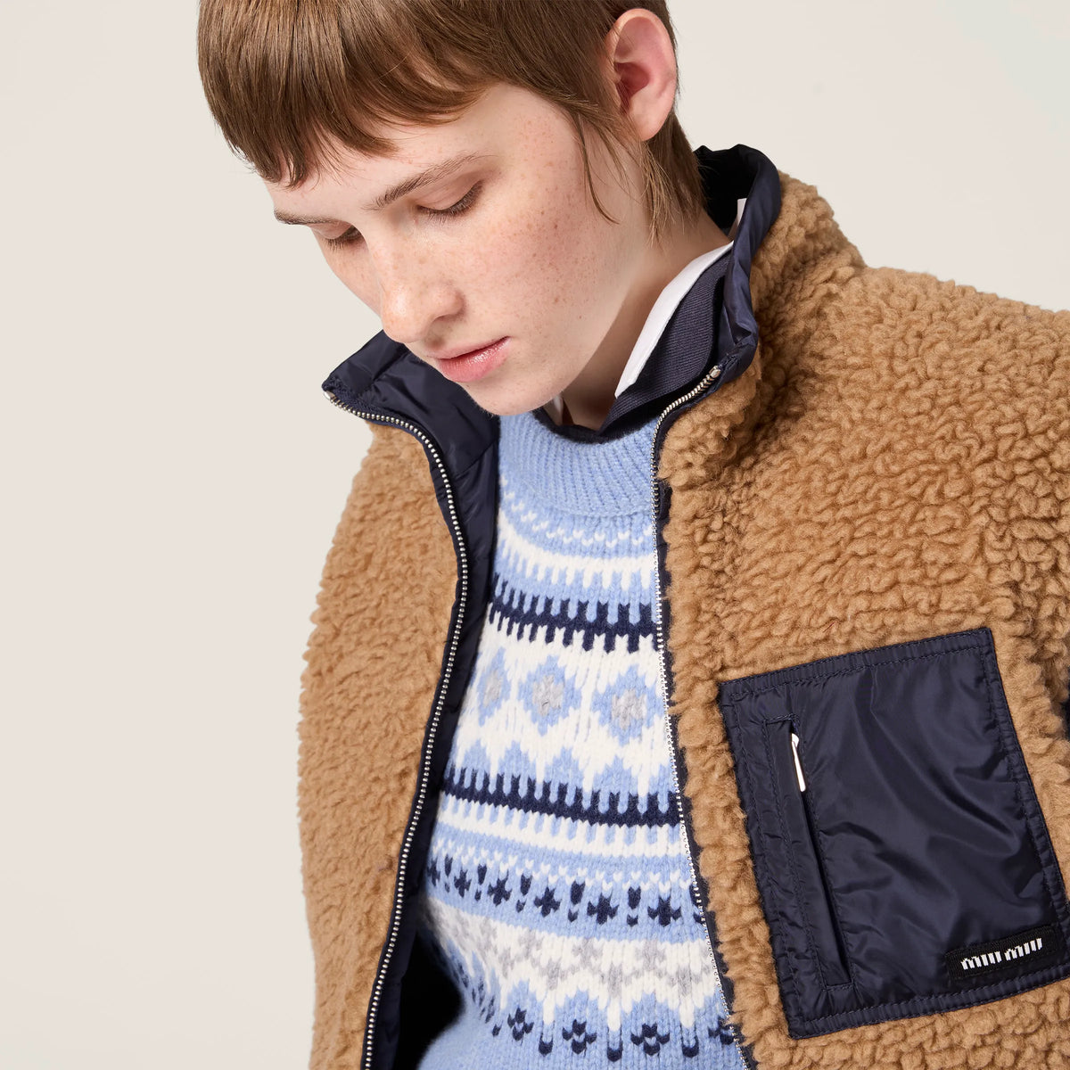 Camel/Royal Blue