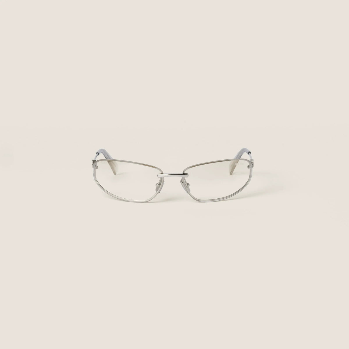 Silver gradient transparent lenses