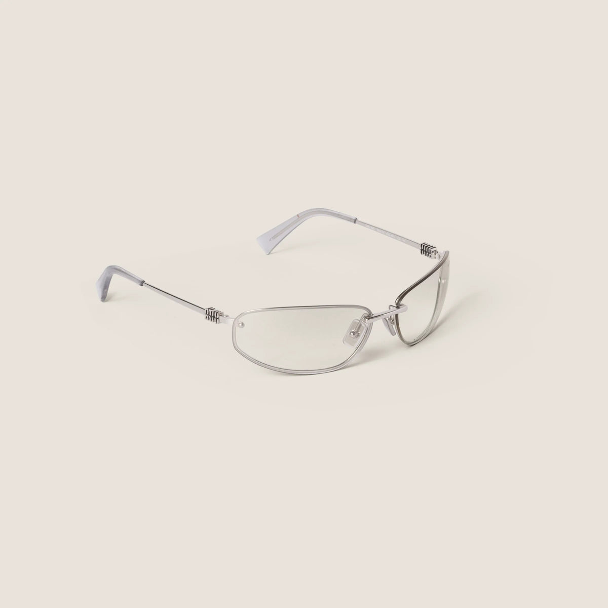 Silver gradient transparent lenses