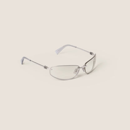 Silver gradient transparent lenses